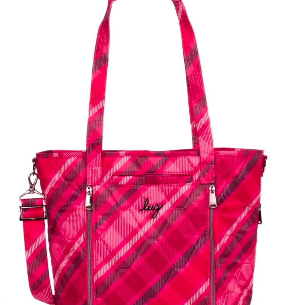 Lug Pink Plaid Women's Tote Bag
